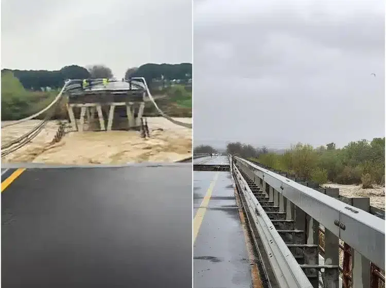 Maltempo al Centro-Sud, cede ponte sul Trigno: Abruzzo verso emergenza