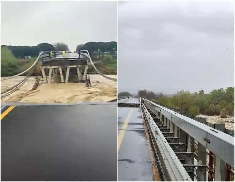 Maltempo al Centro-Sud, cede ponte sul Trigno: Abruzzo verso emergenza
