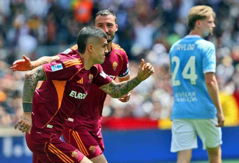 PAGELLE E TABELLINO Roma-Lazio 2-0: Mancini spinge Gasperini verso la Champions