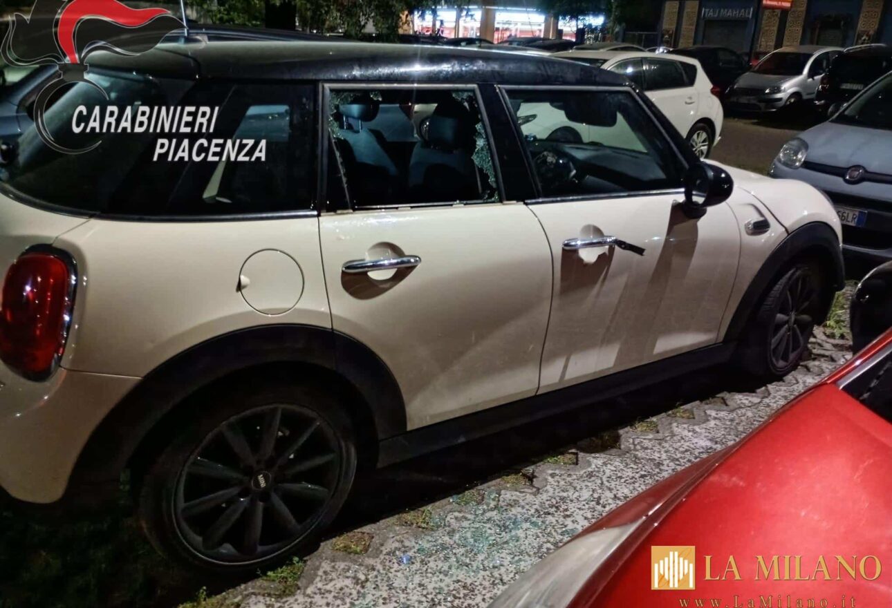 Piacenza: rotti i finestrini di auto vicino alla stazione, denunciato 56enne